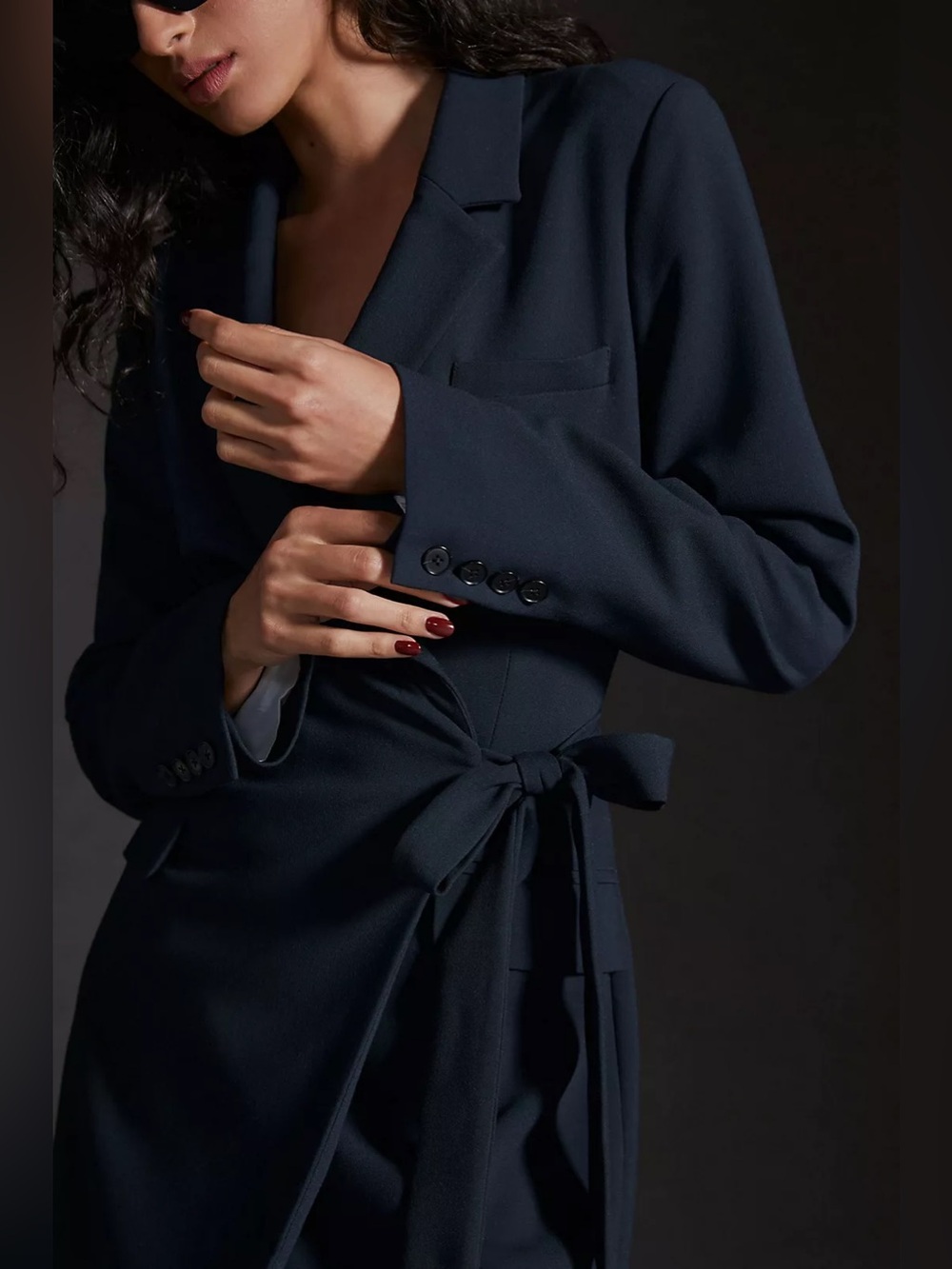 NWT Anthropologie Tie-Waist Blazer Mini Dress - Picture 2 of 6